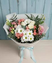Букет цветов из:  Розы, Лизиантусы и Хризантемы #REPLACE_PRED# Пономаревка Оренбургская область