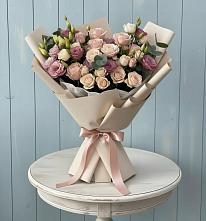 Букет цветов из:  Розы и Лизиантусы #REPLACE_PRED# Пономаревка Оренбургская область