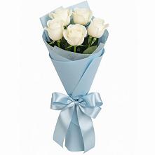 Букет 5 Белых роз Проуд #REPLACE_PRED# Пономаревка Оренбургская область