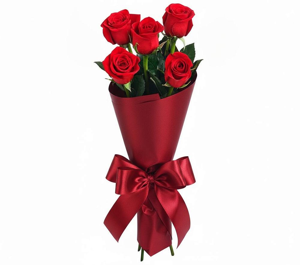 Букет 5 Красных роз Эдлесс Лав в Пономаревка Оренбургская область