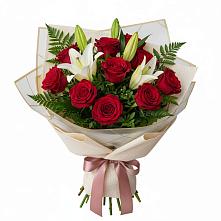 Букет цветов из:  Лилии и Розы #REPLACE_PRED# Пономаревка Оренбургская область