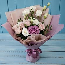 Букет цветов из:  Розы и Лизиантусы #REPLACE_PRED# Пономаревка Оренбургская область