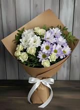 Букет цветов из:  Хризантемы и Розы в Пономаревка Оренбургская область