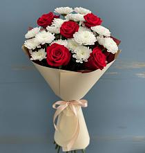 Букет цветов из:  Розы и Хризантемы в Пономаревка Оренбургская область