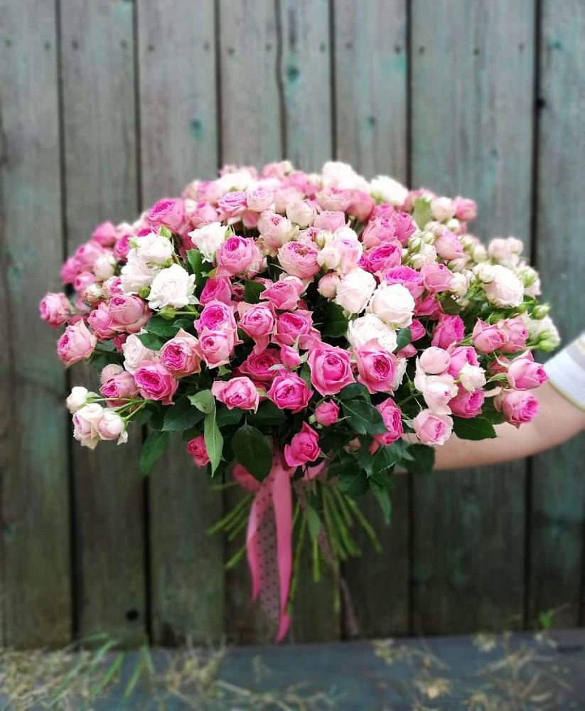 Букет Розовые кустовые розы Натали и Лав Лидия в Пономаревка Оренбургская область