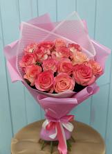 Букет 15 Розовых роз Равель в Пономаревка Оренбургская область
