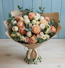 Букет цветов из:  Альстромерии и Розы #REPLACE_PRED# Пономаревка Оренбургская область